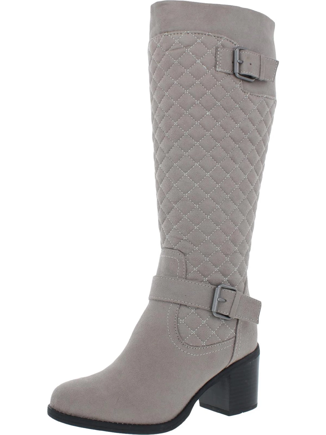 Budget 😀 White Mountain Damask 👩 Womens Faux Leather Quilted Knee-High 🥾 Boots 😍 4 Budget 😀 White Mountain Damask 👩 Womens Faux Leather Quilted Knee-High 🥾 Boots 😍 - Image 4