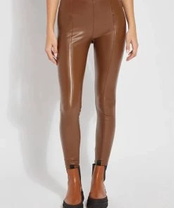 Outlet ๐ Lysse ๐ฉ women Hi Waist Vegan Leather Legging in Bronze ๐งจ