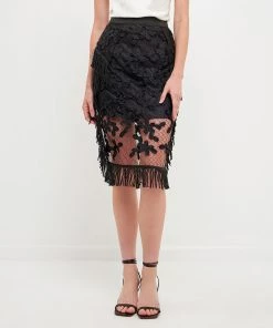 New 🔔 ENDLESS ROSE 👩 women Floral Lace 👗 Skirt ✔️