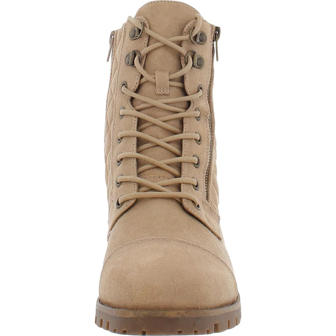 Best Pirce ⭐ White Mountain Dashing 👩 Womens Faux Suede Quilted Combat & Lace-up 🥾 Boots 🥰 4 Best Pirce ⭐ White Mountain Dashing 👩 Womens Faux Suede Quilted Combat & Lace-up 🥾 Boots 🥰 - Image 4