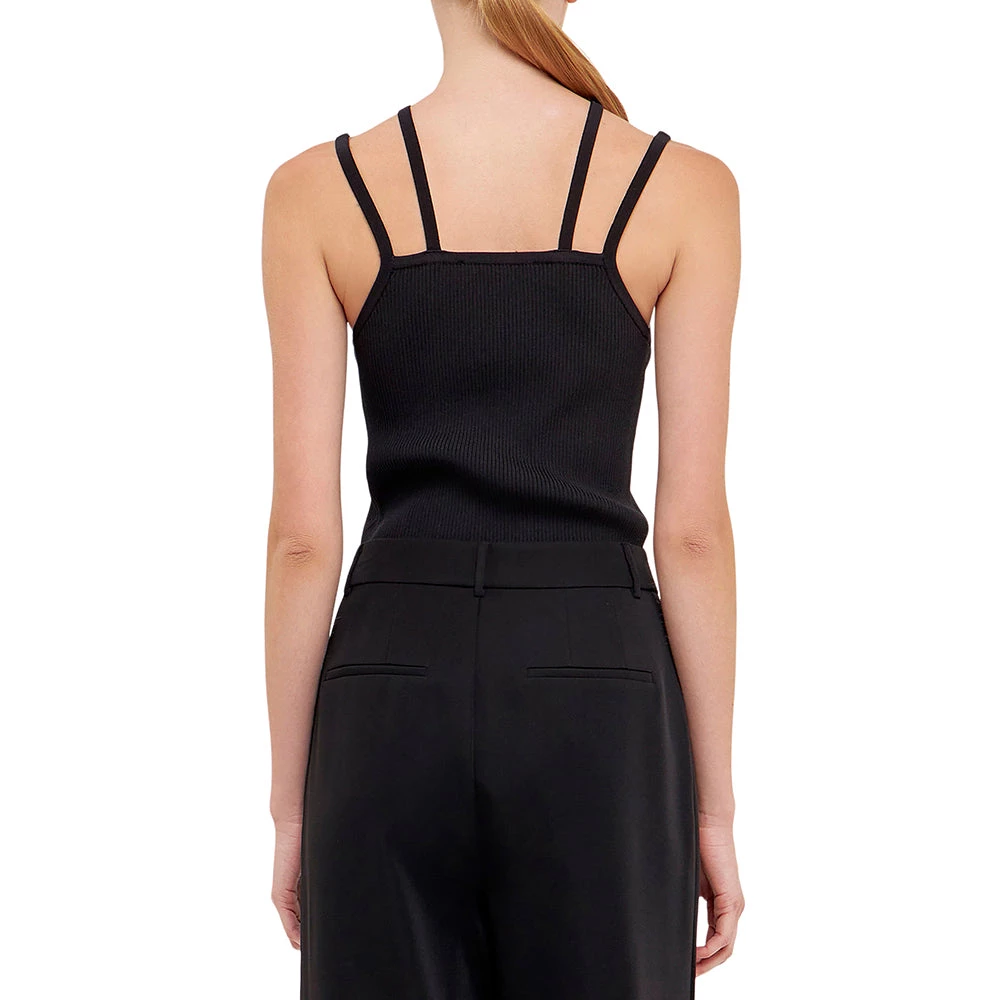 Hot Sale 😍 ENDLESS ROSE 👩 women Strap Detail Fitted Knit Top 👏 2 Hot Sale 😍 ENDLESS ROSE 👩 women Strap Detail Fitted Knit Top 👏 - Image 2