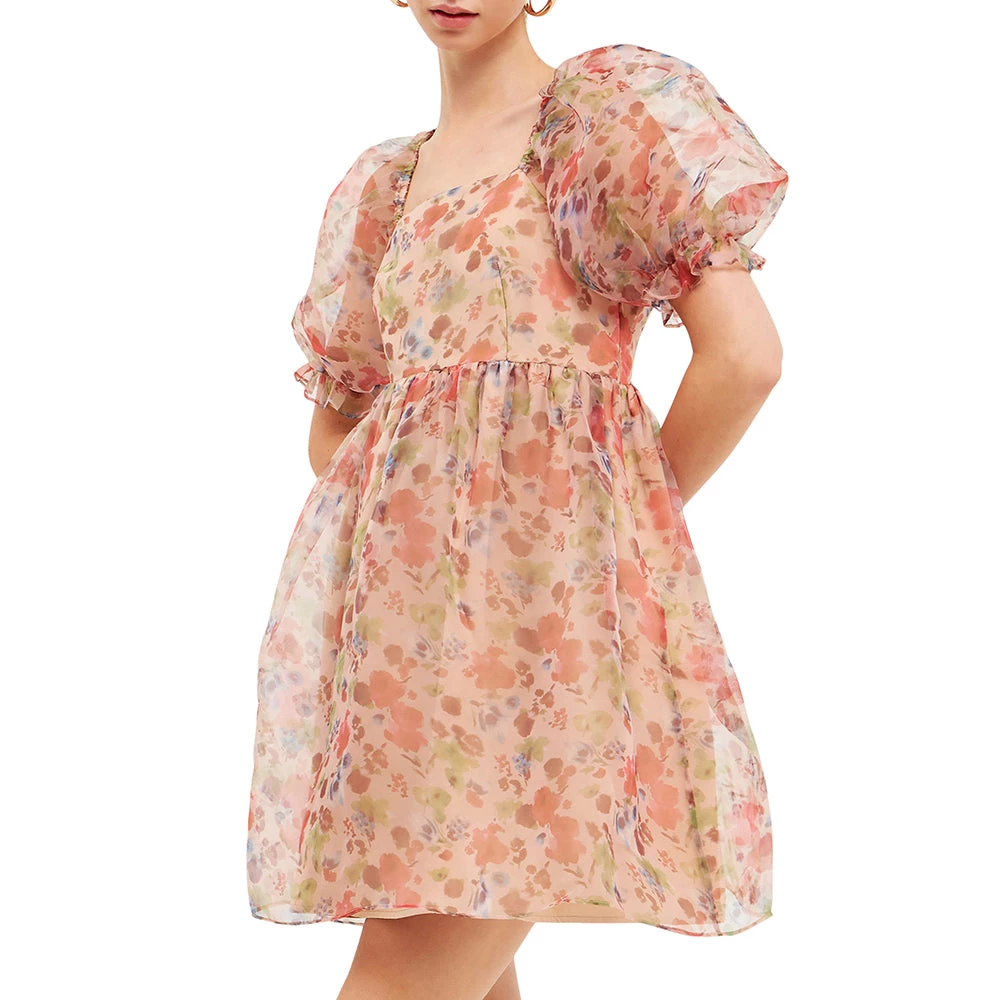 Top 10 🔥 ENDLESS ROSE 👩 women Floral Puff Mini 👗 Dress 🔔 3 Top 10 🔥 ENDLESS ROSE 👩 women Floral Puff Mini 👗 Dress 🔔 - Image 3