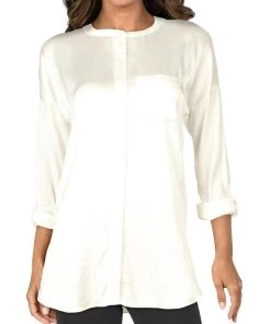 Best deal โ๏ธ Lysse ๐ฉ Womens Satin ๐ Dressy Button-Down Top โค๏ธ