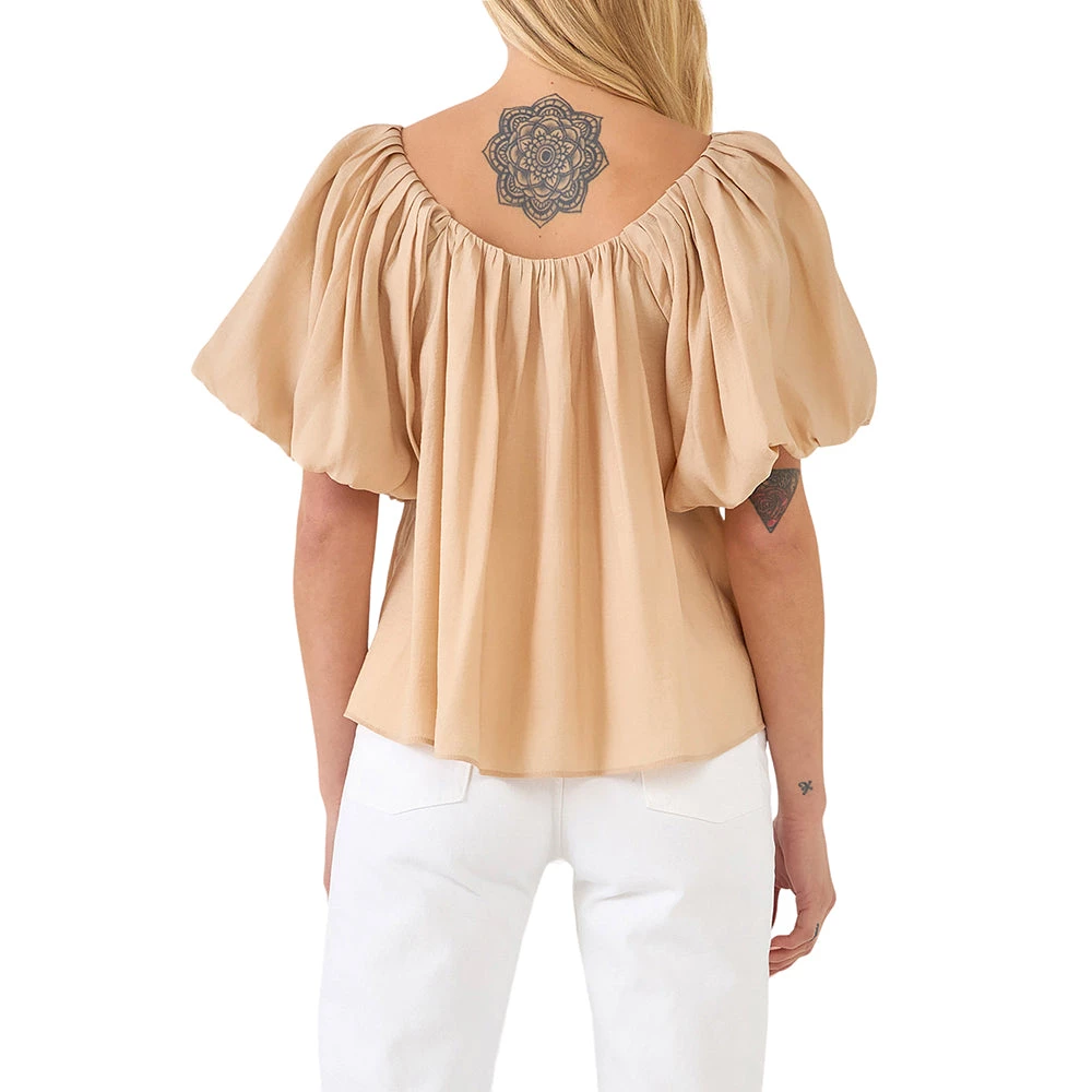Hot Sale ✨ ENDLESS ROSE 👩 women Pleated Puff Sleeve Top ⭐ 2 Hot Sale ✨ ENDLESS ROSE 👩 women Pleated Puff Sleeve Top ⭐ - Image 2