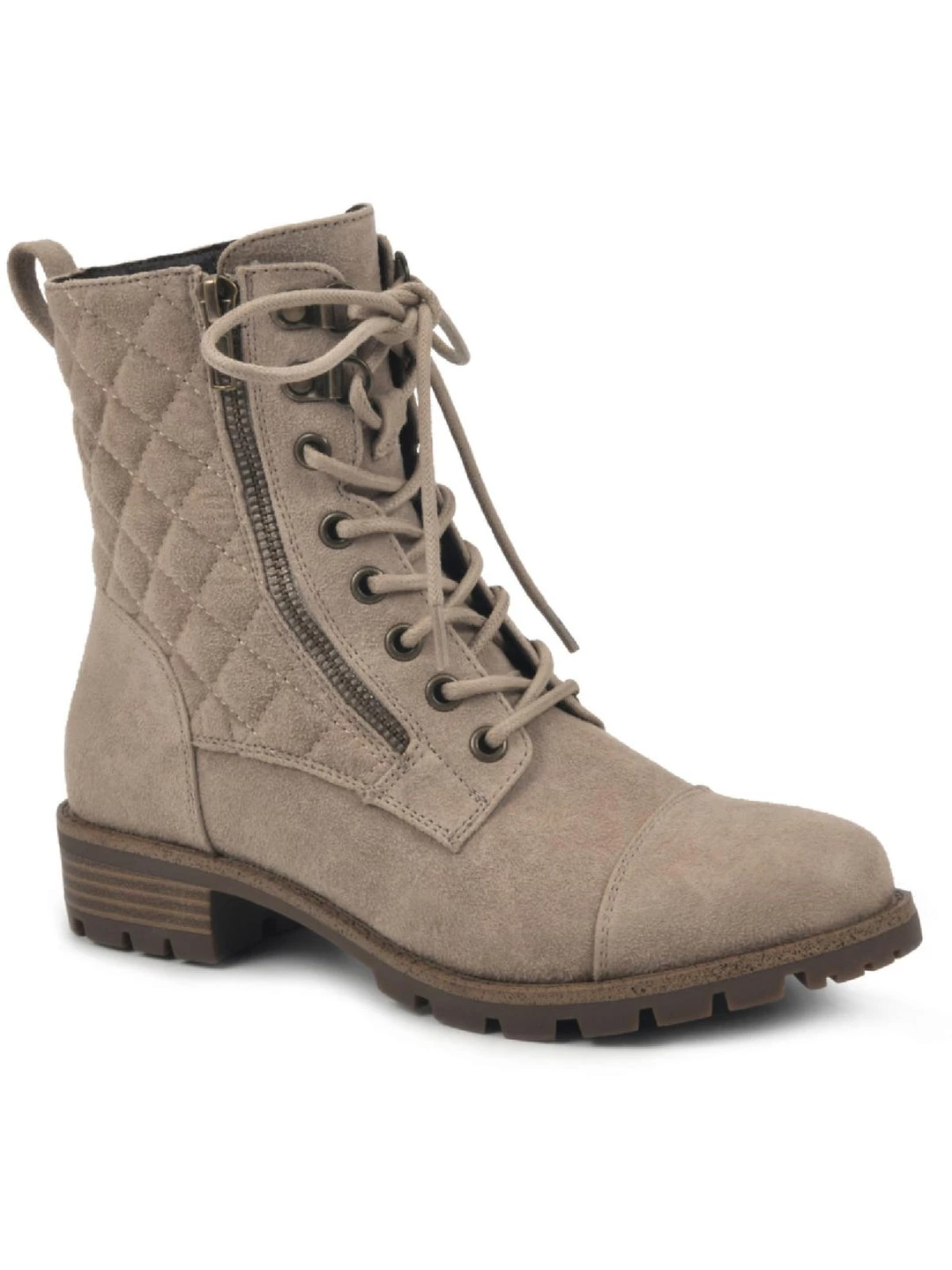 Best Pirce ⭐ White Mountain Dashing 👩 Womens Faux Suede Quilted Combat & Lace-up 🥾 Boots 🥰 1 Best Pirce ⭐ White Mountain Dashing 👩 Womens Faux Suede Quilted Combat & Lace-up 🥾 Boots 🥰