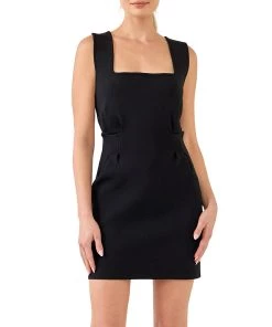Buy 👍 ENDLESS ROSE 👩 women Bodycon Knit 👗 Dress with Square Neckline 🔔