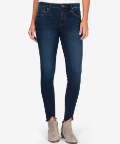 Discount 🥰 Kut From The Kloth 👩 women Resting Connie Ankle Skinny 👖 Jeans in Dark Stone Wash 💯