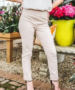 Best Sale 🧨 Lysse 👩 women Tate Low Rise Ankle Trouser in Champagne 🔔