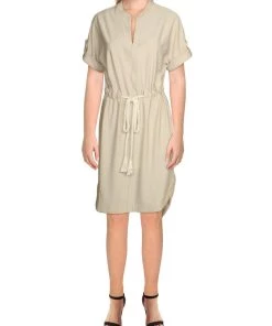 Outlet ✔️ Lysse 👩 Womens Split Neckline Hi-Low Shift 👗 Dress ⌛