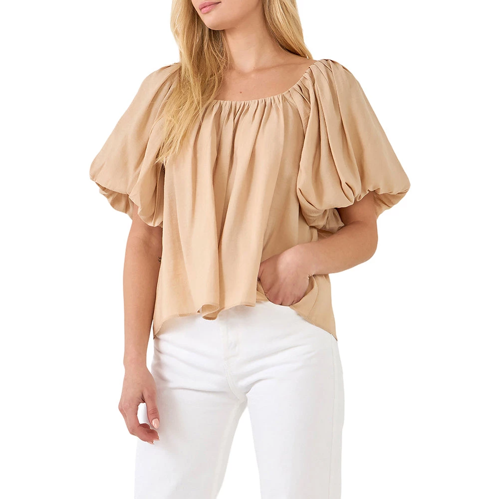 Hot Sale ✨ ENDLESS ROSE 👩 women Pleated Puff Sleeve Top ⭐ 3 Hot Sale ✨ ENDLESS ROSE 👩 women Pleated Puff Sleeve Top ⭐ - Image 3