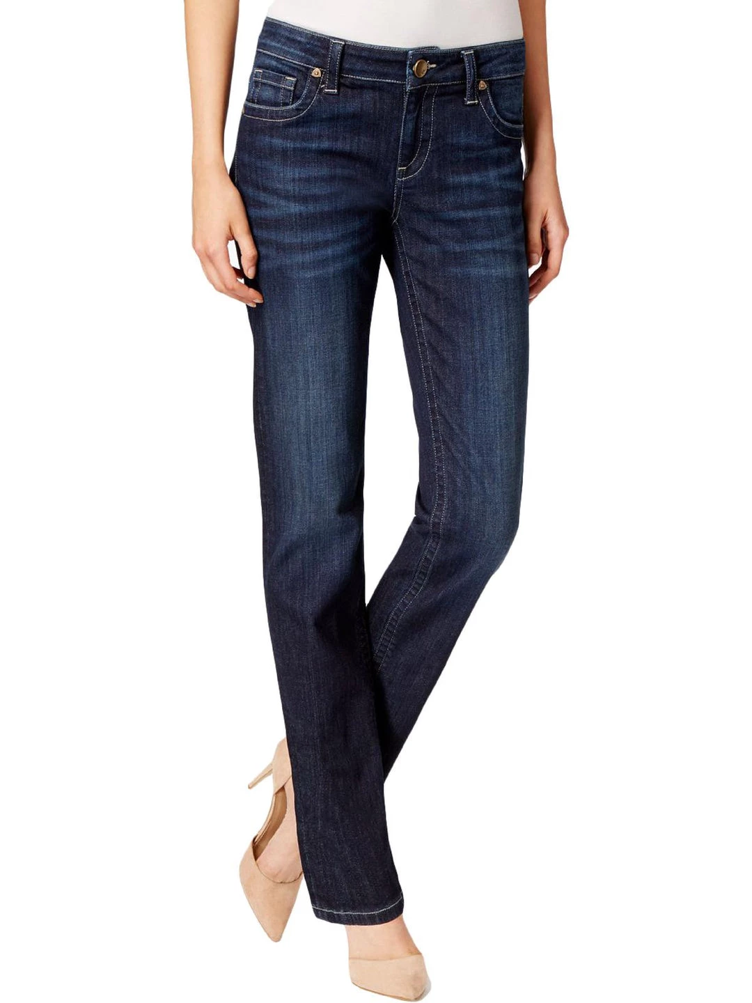 Cheap ⌛ Kut From The Kloth Stevie 👩 Womens Dark Wash Straight Straight Leg 👖 Jeans 🤩 1 Cheap ⌛ Kut From The Kloth Stevie 👩 Womens Dark Wash Straight Straight Leg 👖 Jeans 🤩