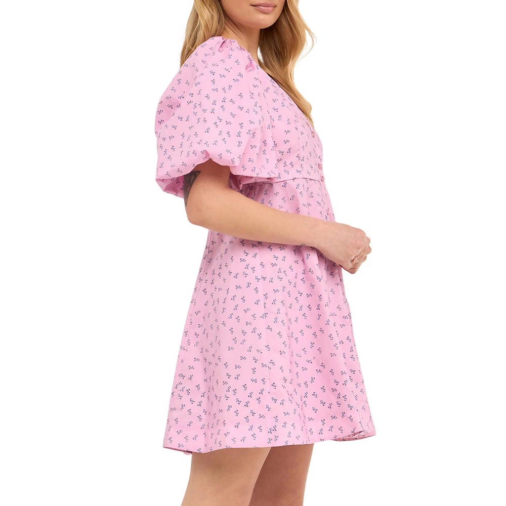 Coupon 😀 ENDLESS ROSE 👩 women Floral Print Mini 👗 Dress with Button Detail ⭐ 3 Coupon 😀 ENDLESS ROSE 👩 women Floral Print Mini 👗 Dress with Button Detail ⭐ - Image 3