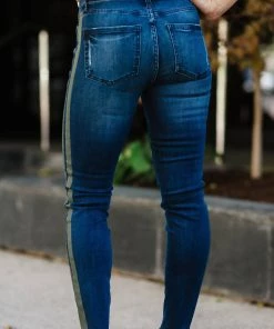 New 🎉 Kut From The Kloth 👩 women Connie High Rise Ankle Skinny Jean in Dark Stone Base/ Olive Stripe ✔️ -White Mountain Shop e6e9398031684efb916d00d95cc9569f 1080x