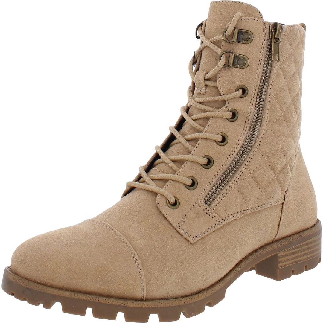 Best Pirce ⭐ White Mountain Dashing 👩 Womens Faux Suede Quilted Combat & Lace-up 🥾 Boots 🥰 2 Best Pirce ⭐ White Mountain Dashing 👩 Womens Faux Suede Quilted Combat & Lace-up 🥾 Boots 🥰 - Image 2