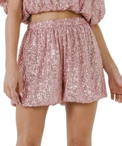 Coupon 🤩 ENDLESS ROSE 👩 women Sequins Blouson Shorts ❤️