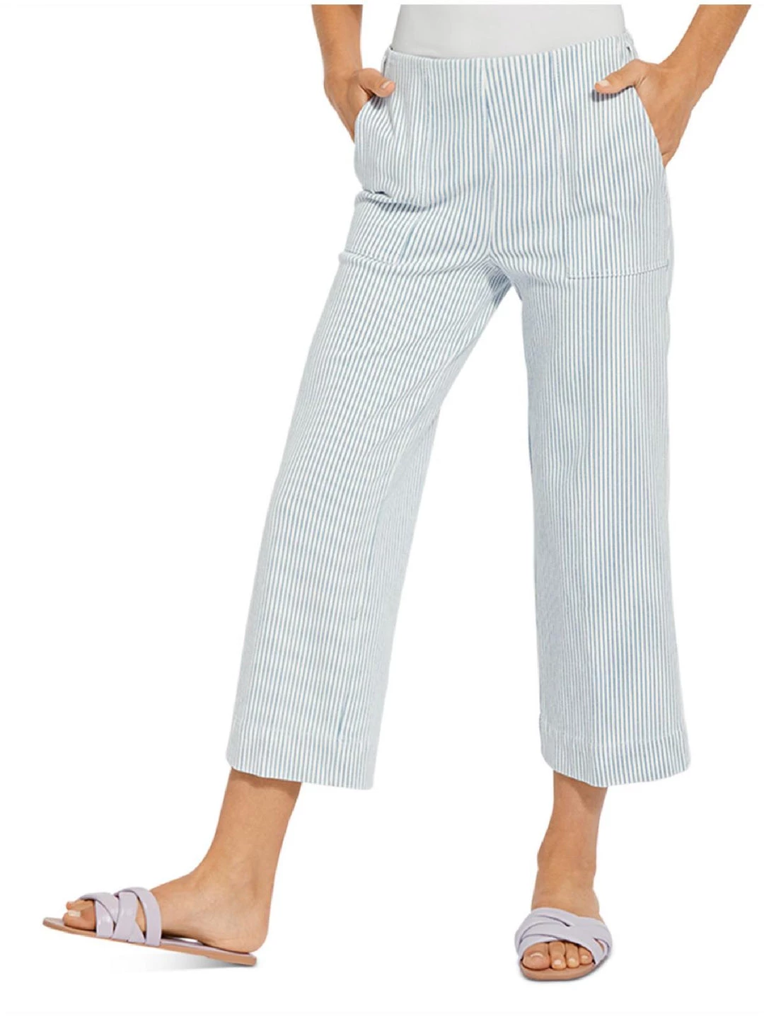 Best Sale ๐ Lysse Jade ๐ฉ Womens Striped Crop Wide Leg Pants ๐งจ 1 Best Sale ๐ Lysse Jade ๐ฉ Womens Striped Crop Wide Leg Pants ๐งจ