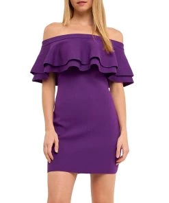 Best reviews of ✨ ENDLESS ROSE 👩 women Off-The-Shoulder Mini 👗 Dress 🎁