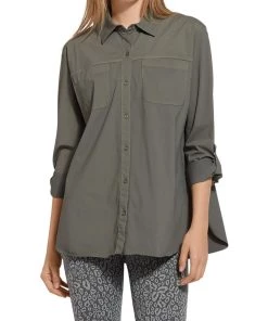 Buy 👍 Lysse Camper 👩 Womens Microfiber Button Front Blouse 👍