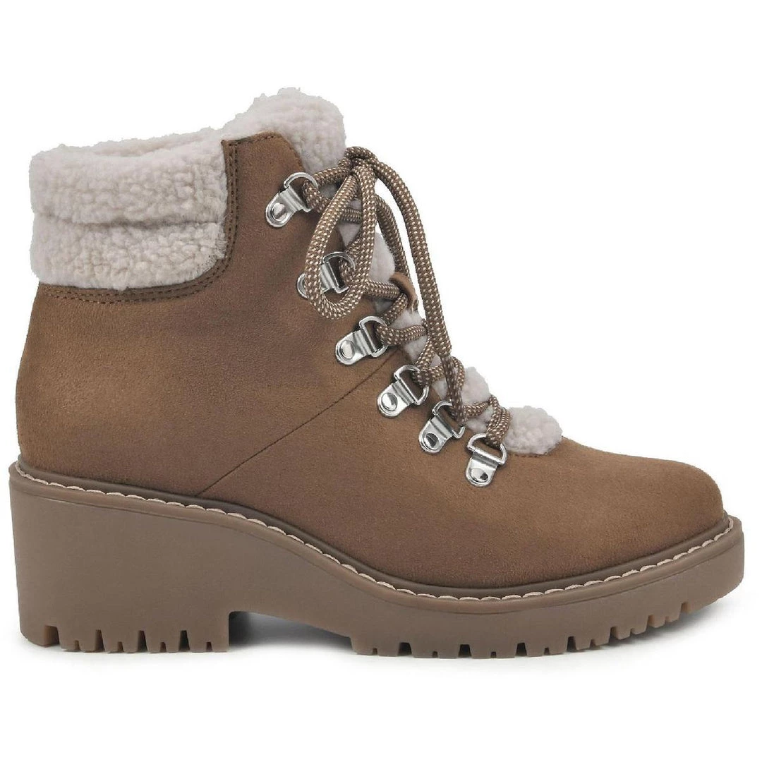 Outlet 🎁 White Mountain Dynamite 👩 Womens Faux Fur Lace Up Hiking 🥾 Boots ✨ 2 Outlet 🎁 White Mountain Dynamite 👩 Womens Faux Fur Lace Up Hiking 🥾 Boots ✨ - Image 2