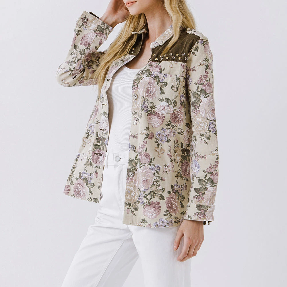 Top 10 🛒 ENDLESS ROSE 👩 women Floral jacket 🎉 2 Top 10 🛒 ENDLESS ROSE 👩 women Floral jacket 🎉 - Image 2