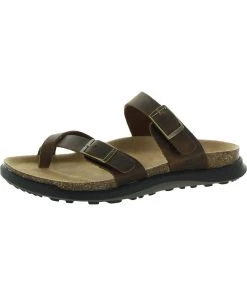 Best deal โค๏ธ White Mountain Powerful ๐ฉ Womens Leather Buckle Footbed ๐ฉด Sandals ๐